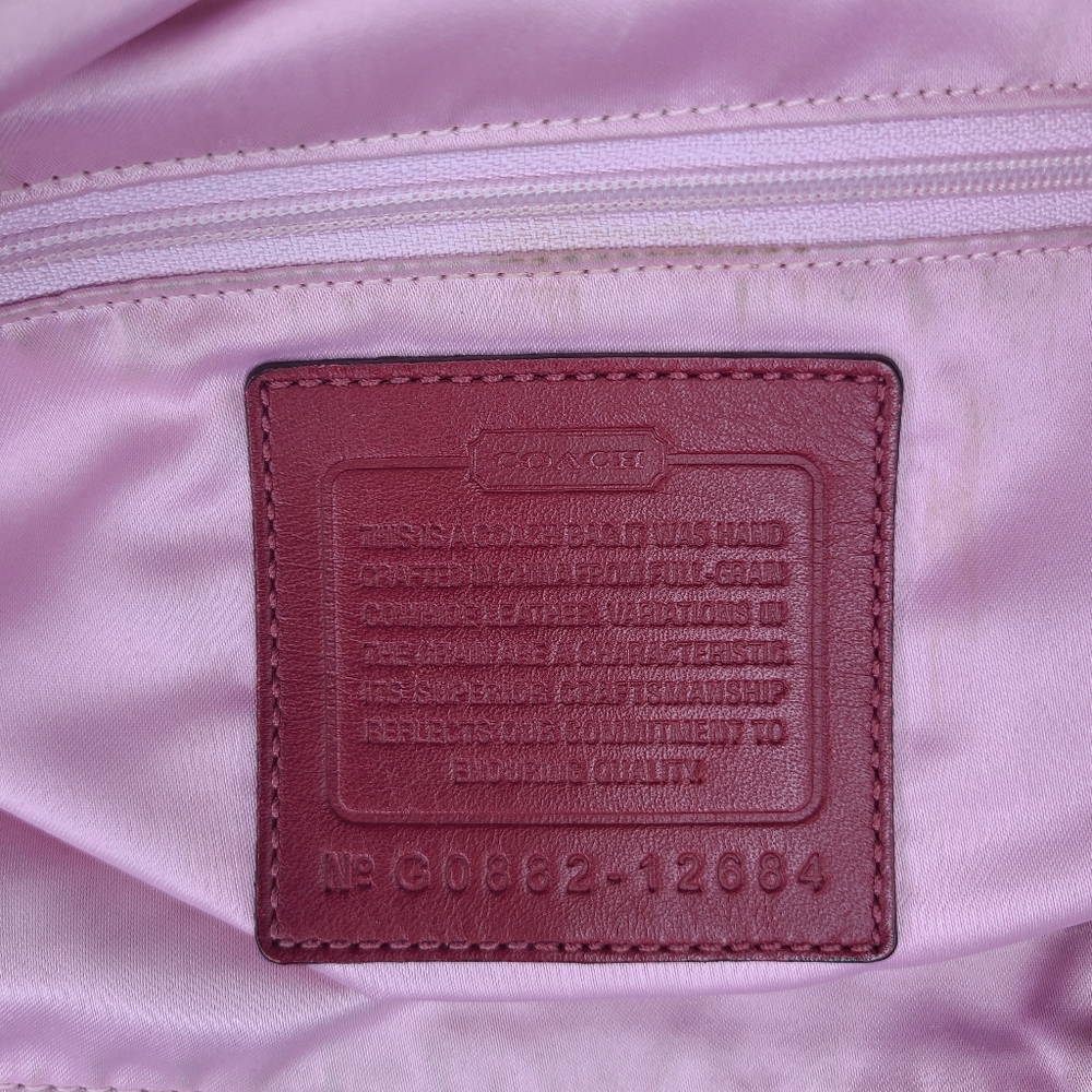 Coach Red Leather Shoulder Bag - Picture 15 of 16